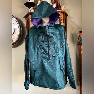 Vintage Helly Hansen 1/2 Zip Pull Over Windbreaker Hooded Jacket Medium